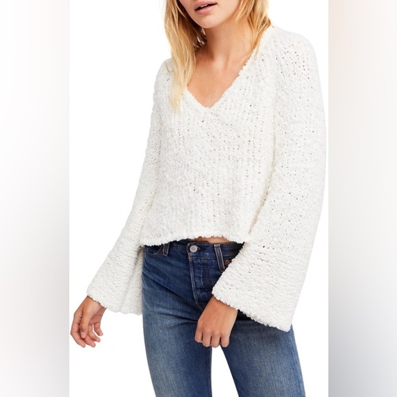 NWOT Free People Sand Dune Pullover Sweater in Ivory - Picture 4 of 4